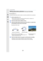 Page 1043. Recording Modes
104
Taking panorama pictures (Panorama Shot Mode)
Recording Mode: 
Consecutive photos taken while the camera is moved are combined to form a panorama.
1Set the mode dial to  [ ].
•After the screen that asks you to check the recording direction is displayed, the 
horizontal/vertical guidelines will be displayed.
2Press the shutter button halfway to focus.
3Press the shutter button fully and move the camera in a small c ircle 
in the direction of the arrow on the screen.
4Press the...