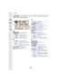 Page 359359
13. Others
On-monitor recording information
In recording
1
Recording Mode (P48)
F3.5Aperture value (P46)
1/60Shutter speed (P46)
Battery indication  (P25)
2
ISO sensitivity (P168)
Exposure compensation value 
(P167)
Manual Exposure Assistance 
(P100)
‰ŒFlash Mode (P229)
Flash (P231, 233)
F 3.5
98AW B
1/60
000
Fn
ISOAUTO
Wi-FiL4:3AFSAFS




C1EXPS EXPS
ISOAUTO
00
WL
3
Single 
(P174)
Burst (P175)
4K Photo  (P178)
Auto Bracket  (P193)
Self-timer (P195)
Focus Mode  (P142, 158)
š
ØAF Mode  (P144)...