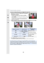 Page 1886. Ajustes del obturador y accionamiento
188
1Seleccione un archivo de ráfaga 4K en la pantalla de 
reproducción y pulse 3.
•
Los archivos de ráfaga 4K se visualizan con [ ].•También puede llevar a cabo la misma operación al tocar 
el icono [ ].
•Aparecerá la pantalla de visualización de diapositivas para 
la selección de las imágenes. Esta pantalla tardará en 
aparecer unos segundos.
2Toque y arrastre los marcos que quiera seleccionar para guardarlos como imagen.•También puede llevar a cabo la misma...