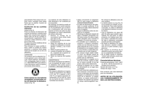 Page 1523
•Utilice únicamente el adaptador
RE7-01 para cargar la afeitadora
ES8092/ES8094/ES8095.
•El cable de alimentación del adap-
tador no puede sustituirse. Si se
deteriora el cable, deberá desechar
todo el cargador.
•Seque la afeitadora antes de colo-
carla en el cargador.
•Mantenga el adaptador alejado del
agua y manéjelo únicamente con
las manos secas. No utilice ningún
cable alargador para conectar el
cargador a la toma de corriente.
•Es probable que la afeitadora no
empiece a cargarse inmediata-
mente...