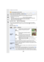 Page 145145
6. Stabilizer, Zoom and Flash
Applicable modes: 
•
When using an interchangeable lens with O.I.S. switch (such as H-FS14140), stabilizer 
function is activated if the O.I.S. switch of the lens is set t o [ON]. ([ ] is set at the time of 
purchase)
Select the menu. (P51)
Preventing jitter (camera shake)
When the jitter alert [ ] appears, use [Stabilizer], a tripod, t he self-timer (P135) or the 
shutter remote control (DMW-RSL1: optional).  (P309)
•
Shutter speed will be slower particularly in the...