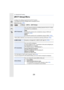 Page 28610. Using the Wi-Fi function
286
[Wi-Fi Setup] Menu
Configure the settings required for the Wi-Fi function.
The settings cannot be changed when connected to Wi-Fi.
Select the menu. (P51)
•
When [ON] is selected, you can also set up a connection by scan ning a QR code. (P254)
•For information on how to enter characters, refer to  P58.
•If you are using the PC with standard settings, you do not need  to change the workgroup.
> [Setup]  > [Wi-Fi]  > [Wi-Fi Setup]
[Wi-Fi Password]
You can improve security by...