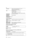 Page 70Otro
70DVQX1004 (SPA)
Transmisor inalámbrico
Cargador de batería (Panasonic DE-A79B):
Información para su seguridad
Movilidad del equipo:
Portátil
Paquete de la batería (iones de litio) (Panasonic DMW-BLC12PP):
Información para su seguridad
Los símbolos en este producto (incluidos los accesorios) representan lo siguiente:
DimensionesAprox. 128,4 mm (An)k89 mm (Alt) k74,3 mm (P)
[5,06 q (An) k3,50 q (Alt) k2,93 q (P)]
(excluyendo las porciones de proyección)
Masa Aprox. 505g/1,11 lb
[con tarjeta y...