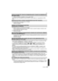 Page 177177VQT2G46
Otro
[ERROR PARÁMETRO TARJETA DE MEMORIA]/[ESTA TARJETA DE MEMORIA NO 
SE PUEDE USAR.]
> Utilice una tarjeta compatible con esta unidad. (P26)
 Sólo puede usar una tarjeta de memoria SDHC si utiliza tarjetas con capacidad de 4 GB o 
más.
[INSERTAR DE NUEVO TARJETA SD]/[INTENTAR CON OTRA TARJETA]
Se ha producido un error de acceso a la tarjeta.
> Vuelva a insertar la tarjeta.
> Inserte otra tarjeta.
[ERROR LECTURA/ERROR ESCRITURA 
CONTROLAR LA TARJETA]
Ha fallado la lectura o la escritura de...