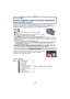 Page 48Básico
- 48 -
Modo [REC]: ñ
Tomar imágenes usando la Función Automática 
(Modo automático inteligente)
La cámara fijará los ajustes más apropiados para que se armonicen el sujeto y las 
condiciones de grabación, así que recomendamos este modo a los principiantes o a los 
que quieren dejar los ajustes a la cámara y tomar imágenes fácilmente.
Pulse [ ¦].
A Botón [ ¦]•[¦ ] se encenderá cuando se cambia al modo automático 
inteligente.
[ ¦ ] se apaga durante la grabación para evitar que la luz se refleje 
en...