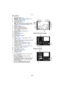 Page 181- 181 -
Others
∫In playback
1 Playback Mode  (P47)
2 / : Motion picture playback (P51)
3 Protected picture  (P158)
4 Number of prints  (P156)
5 Picture size  (P124)
: REC MODE (when recording motion 
pictures)  (P133)/Recording quality  (P134)
6 Quality  (P125)
7 Battery indication  (P19)
8 Picture number/Total pictures
9 Motion picture recording time  (P51) :
¢1
10 Playback (Motion Picture)  (P51)
11 Delete  (P54)
12 Multi Playback (P48)
13 Display  (P50)
14 Recording information
¢ 2
15 Age  (P108)
16...