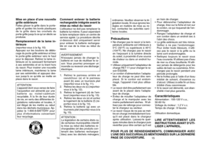 Page 1015
ordinaires. Veuillez observer la lé-
gislation locale. Si vous ignorez les
r è gles en mati ère de mise au re-
but, contactez les autorit és sani-
taires locales.P\béc\futions• Ne chargez pas le rasoir si la tem-
p érature ambiante est inf érieure  à
0 °C (32 °F) ou sup érieure  à 40 °C
(104 °F). Ne chargez pas le rasoir
en l ’exposant  à la lumi ère directe
du soleil,  à proximit é d ’une source
de chaleur ou dans un endroit hu-
mide.
• Utilisez uniquement l ’adaptateur de
charge RE7-11 pour charger...