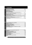 Page 506Para solicitar ayuda, por favor llame al: 1-800-211-PANA(7262) o consúltenos a través de página web en:http: //www.panasonic.com/contactinfo
Contenido
Indicaciones en el visor electrónico/monitor LCD ................................. 32~34
Notificación ...................................................................................................... 35
Cambio de la Pila del Reloj ............................................................................ 36
Sistema de Accesorio del Palmcorder...