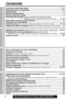 Page 486Para solicitar ayuda, por favor llame al: 1-800-211-PANA(7262) o
envíe un correo eléctronico a: consumerproducts@panasonic.com
Contenido
Indicaciones en el visor electrónico/monitor LCD ................................. 31~32
Notas sobre el funcionamiento
(Uso de la correa para el hombro y la correa de mano, Limpieza del EVF)............33
Cambio de la Pila del Reloj ............................................................................ 34
Sistema de Accesorio del Palmcorder...