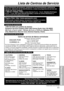 Page 8341
Para su informaci
ón
Lista de Centros de Servicio
Valido desde Junio del 2001
Para información del producto, asistencia en el funcionamiento, solicitud de
literatura, ubicación de los distribuidores, y todas las preguntas de servicio del
cliente, por favor contacte:
1-800-211-PANA (7262), Lunes-Viernes 9 a.m. – 9 p.m. Sabados-Domingos
9 a.m. – 7 p.m. EST (Hora Normal del Este), o envíe un correo electrónico a:
consumerproducts@panasonic.com
Servicio en Puerto RicoMatsushita Electric de Puerto Rico,...