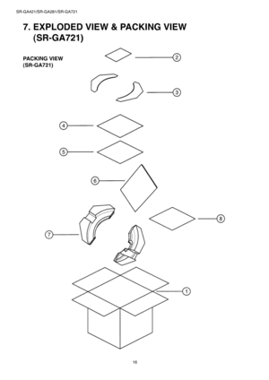 Page 16
16
SR-GA421/SR-GA281/SR-GA721

7. EXPLODED VIEW & PACKING VIEW
(SR-GA721)
PACKING VIEW 
(SR-GA721)  