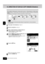 Page 881
2
3
4
5
6
7
8
9
10
11
12
4-32USING THE EDITING FUNCTIONS
15. DIRECTION OF DUPLEX COPY IMAGES (Rotation)
When lengthLD (Ledger) paper is copied under the mode of 1-Sided Originals to 2-Sided Copies,
2-Sided Originals to 1-Sided Copies, this function allows you to adjust the direction for ‘side-by-side’
opening.
* This function is not necessary for copying in the direction of ‘vertical’ opening.
set
non set
5
Press the  SET  key.
1
Place paper in the drawer(s).  Page 2-4
 Select other copy modes as...