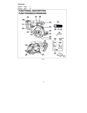 Page 2 - 2 -
Index/Index 
English: Page  4 
Deutsch: Seite  21 
FUNCTIONAL DESCRIPTION 
FUNKTIONSBESCHREIBUNG 
 
Fig. 1  