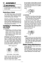 Page 7- 6 - - 7 -  
.  ASSEMBLY
WARNING:To  reduce  the  risk  of  injury,  always remove  battery  pack  before  chang-ing the blade.
Selecting a blade
The  blade  clamp  sleeve  can  be  used with  all  1/2"  shank  universal  reciprocat-ing saw blade. When selecting a blade, choose the right type and length.
C h o o s e   a   l e n g t h   l o n g   e n o u g h   t o  extend  beyond  the  shoe  and  your work throughout the stroke. Do not use blades  less  than 3-9/16"  (90  mm) long since  they...
