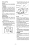 Page 12
- 1 - 

Using the Tool
CAUTION:To  reduce  the  risk  of  injury  read  the  Safety 
In structions  at  the  front  of  this  manual  before 
using the tool.
WARNINGTo  reduce  the  risk  of  injury,  wear  safety  gog-gles  or  glasses  with  side  shields  while  using  the tool. Additionally, wear a dust mask when cutting materials  that  generate  excessive  particulate matter. Do not use tool in the rain. Doing so may result  in  electric  shock  or  cause  the  tool  to  emit smoke.
Do  not...