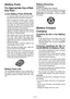 Page 17
- 17 -  

[Battery Pack]
For Appropriate Use of Bat-
tery Pack
Li-ion Battery Pack (EY9L40)
• For optimum battery life, store the Li-ion bat-tery pack following use without charging it.
• When  charging  the  battery  pack,  confirm that  the  terminals  on  the  battery  charger are  free  of  foreign  substances  such  as  dust and  water  etc.  Clean  the  terminals  before charging  the  battery  pack  if  any  foreign  sub-stances are found on the terminals.  The  life  of  the  battery  pack...