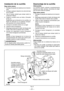 Page 51
- 1 -  

Instalación de la cuchilla
Siga estos pasos:
1. Extraiga el paquete de baterías de la herrami-enta.
.  Extraiga cualquier desecho de corte del área 
de la cuchilla.
3.  Use  el  mango  retráctil  para  retraer  (abrir)  la 
protección inferior.
4.  Instale  la  cuchilla  como  se  indica.  (Consulte 
la Fig. .)
  Asegúrese que la dirección en la cuchilla y la 
flecha  de  dirección  en  el  protector  transpar-ente apunten en la misma dirección.
.    Coloque la arandela...