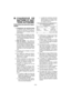 Page 29- 29 -  
III. CHARGEUR DE 
BATTERIE ET BAT-
TERIE AUTONOME
Instructions de sécurité impor-
tantes
 1) CONSERVEZ CES INSTRUCTIONS 
La présente notice contient des ins-
tructions de sécurité et d’utilisation 
importantes pour le chargeur de bat-
terie EY0L80.
  2)  Avant d’utiliser le chargeur de batte-
rie, lisez toutes les instructions et les 
marques d’avertissement figurant sur 
(1) le chargeur de batterie, (2) la bat-
terie autonome.
 3) MISE EN GARDE –
 Pour réduire le 
risque de blessures, chargez...
