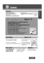 Page 4E
N
G
L
I
S
H
Contents
CX-D3000U7
❏Safety Information (2)
❏Use This Product Safely (4)
❏Features (4)
❏
Discs that can be Played Back (10)
❏Accessories(11)
❏
Remote Control Unit Preparation 
(11)
Preparation
❏Troubleshooting (26)
❏Notes on MP3 (32)
❏Notes on Disc (34)
❏Language Code List (35)
❏Definition of Terms (36)
❏Specifications (45)❏Installation Guide (37)
❏Electrical Connections (40)
When requiredInstallation
❏Menu Language, Subtitle Language, 
Audio Language, TV Aspect*1(22)
❏TV Mode*
2, On-Screen...