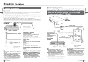 Page 4792Español
CY-TUN153U
93
Español
CY-TUN153U
Conexiones eléctricas
Diagrama de conexiones
Cable de control de alimentación
(Azul/Blanco entrecruzado)
Al cable de alimentación de control del ampli cador 
externo de la unidad principal.
A la alimentación ACC, CC de +12 V, si la unidad 
principal no tiene un cable de alimentación de control del 
ampli cador externo.
Cable de la batería
(Amarillo)
A la batería del vehículo, CC de 12 V continua. Conductor a tierra
(Negro)
A una parte metálica limpia y...