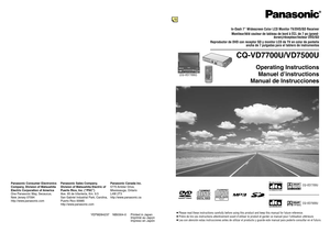 Page 1®
YEFM284237    NB0304-0 Printed in Japan  
Imprimé au Japon
Impreso en Japón
Panasonic Consumer Electronics
Company, Division of Matsushita
Electric Corporation of America
One Panasonic Way, Secaucus, 
New Jersey 07094
http://www.panasonic.comPanasonic Sales Company.
Division of Matsushita Electric of 
Puerto Rico, Inc. (“PSC”)
Ave. 65 de Infanteria, Km. 9.5
San Gabriel Industrial Park, Carolina,Puerto Rico 00985
http://www.panasonic.comPanasonic Canada Inc.
5770 Ambler  Drive,
Mississauga, Ontario
L4W...