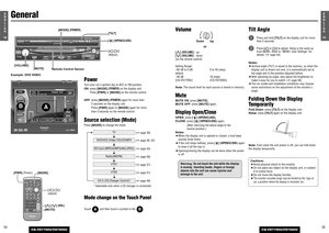 Page 15ENTER
TILT
OPENVOLUME
MUTE NAVI DISP
CQ-VD7700U
MODE
OPEN / CLOSE
DISC
POWER NAVIGATION
SD CARDTRACK/
CHANNEL
IN-DASH 7 WIDESCREEN COLOR LCD MONITOR TV / DVD / SD RECEIVER
ASPECTP
·MODE
ASP
ENTER
TILT
MUTE
MODE
ENTER
3519E
N
G
L
I
S
H
CQ-VD7700U/VD7500U
3418E
N
G
L
I
S
H
CQ-VD7700U/VD7500U
ENTER
PWR NAVI MODE MENU
CHAPTER
ASPECT
P-MODETRACKNAVIGATIONSTOP TOP MENU DVD / SD MENUST / MONOCH1 CH2RANDOM RETURN
OSD
RET
RAND
AUDIOANGLE
REP
SUBSPACE MUTEVOL
GRP
DISP
12 3
45 6
7
A8
09
PA G E
SCAN PAUSE...