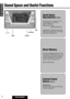 Page 18DISPSPACE123456
REMOTE
REVERSE
SOURCEOPEN
OPEN
S·A
D·M
REPEAT
REPEATDSP SPACE DISPLAY CLOCK
SELS·A
TUNE
TRACK
SCAN RANDOM
CQ-VX2200
INTEGRATED CD/CASSETTE RECEIVER WITH DSP
MTL B NR TPS SKIP
MUTE
VOL
AUTO·P
S·ANALYZERPWR
Human
Equalizer
FM■  DISC
AM45DISC AM45DISCDISCREPRSCAN
LOCMTL
SPACE LIVE HOUSE
22CQ-VX2200U
13
E
N
G
L
I
S
H
Sound Space
Reproduction 
(SPACE)
Sound space can be created in a car to
simulate being in a concert hall. 
Default : SPACE OFF
Setting range : 8 types
(including SPACE OFF)...