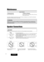 Page 1616CR-W402UA
Speaker Connections
Care of the Unit
❐ Cleaning this Unit
Use a dry, soft cloth to wipe.
❐Caution on Cleaning
Never use solvents such as benzine, thinner as they may
mar the surface of the unit.
Your product is designed and manufactured to ensure the minimum of maint\
enance. Use a soft cloth for routine exterior
cleaning. Never use benzine, thinner, or other solvents.
Wa rning
Use fuses of the same specified rating (15 A). Using substitutes or fuses with higher ratings, or connecting the...