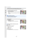 Page 117117
3. Recording Modes
You can easily set the blurriness of the background while checking the screen.
1Press [Fn4] to display the setting screen.2Rotate the rear dial to set.
•If you press [MENU/SET], you can return to the recording 
screen.
•Pressing [Fn4] on the blurriness setting screen will cancel 
the setting.
Not available in these cases:
•
This function is not available in the following case:–[Miniature Effect] (Creative Control Mode)
1Press [ ].2Rotate the rear dial to set.
•Press [ ] again to...