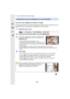 Page 161161
5. Focus and Brightness (Exposure) Settings
Applicable modes: 
By setting [Touch AF] (P60) in [Touch Settings] of the [Custom] menu to [AF+AE], you can 
optimize the focus and brightness for the position you have tou ched.
1Select the menu. (P63)
2Press 3/4 to select [AF+AE], and press [MENU/SET].
3Touch the subject you want to optimize the 
brightness for.
•AF area setting screen is displayed.  (P158)•The brightness optimization position is displayed on the 
center of the AF area. The position...