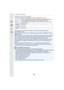 Page 1986. Shutter and Drive Settings
198
•The following menu items are disabled:
Applicable to [ ] ([4K Burst])/[ ] ([4K Burst(S/S)])/[ ] ([4K Pre-Burst])
Only [ ] ([4K Pre-Burst])
•When recording with the 4K Photo function, the [i.Resolution] s etting changes from 
[EXTENDED] to [LOW].
•When using the 4K Photo function, the [Stabilizer] setting chan ges from [ ] ([Panning]) to 
[ ] ([Normal]).
•When recording with the 4K Photo function, [Destination] in [Tr avel Date] cannot be recorded. •When recording with...