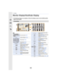 Page 365365
13. Others
Monitor Display/Viewfinder Display
•The following images are examples of when the display screen is set to [ ] (monitor 
style) in the monitor.
In recording
98
98
98200
0020020060
60
60
3.5
3.5
3.5
AFS
AFS
AFSL4:3
0
0AEL
AEL
AELBKT
BKT
BKTAWB
AWB
AWB
30 p0é0å0ó
0é0å0ó··
Fn10
Fn10
Fn10
Fn10Fn7
Fn7
Fn7
Fn7 Fn6 Fn6
Fn6
Fn6
Fn8
Fn8
Fn8
Fn8
Fn9
Fn9
Fn9
Fn9SNAP
SNAPSNAPISO
ISO
SS
SS
SS
F
FMINI
MINI
MINI
MINI

  

1
Recording Mode 
(P46)
Custom settings (P128)
Photo Style (P130)
‰ŒFlash...