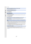 Page 373373
13. Others
[Memory Card Error]/[This memory card cannot be used]
•
Use a card compatible with this unit. (P22)
[Insert SD card again]/[Try another card]
•
An error has occurred accessing the card.
Insert the card again.
•Insert a different card.
[Read Error/Write Error 
Please check the card]
•
It has failed to read or write data.
Remove the card after turning this unit off. Insert the card ag ain, turn this unit on, and try to 
read or write the data again.
•The card may be broken.
•Insert a...