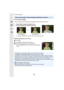 Page 883. Recording Modes
88
Recording Mode: 
You can easily set the blurriness of the background while checking the screen.
1Press [Fn4] to display the setting screen.
2Set the blurriness by rotating the rear dial.
•
If you press [MENU/SET], you can return to the recording screen.
∫When operating the touch screen
1 Touch [ ].
2 Touch [ ] to display the setting screen.
3 Drag the exposure meter to set the blurriness.
•
If you press [MENU/SET], you can return to the recording 
screen.
•Pressing [Fn4] on the...