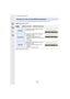 Page 179179
7. Recording Motion Pictures
You can switch the units of shutter speed values and gain (sensitivity) values.
Select the menu. (P51)
• Exit the menu after it is set.
Switching the units of values ([SS/Gain Operation])
>[Motion Picture]  > [SS/Gain Operation]
[SEC/ISO] Displays the shutter speed in seconds 
and the gain in ISO.
[ANGLE/ISO] Displays the shutter speed in degrees 
and the gain in ISO.
• The shutter speed below will be 
selectable. (When [Synchro Scan] is set 
to [OFF]):
11 d to 360 d...