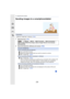 Page 27610. Using the Wi-Fi function
276
Sending images to a smartphone/tablet
1Select the menu. (P51)
2Select [Via Network] or [Direct], and connect.  (P290)
Preparations
• Install the “ Image App ” in advance. (P262)
> [Setup]  > [Wi-Fi]  > [Wi-Fi Function]  > [New Connection]  > 
[Send Images While Recording] or [Send Images Stored in the Cam era] > 
[Smartphone]
On your smartphone
When connecting with [Via Network]:
1 Turn on the Wi-Fi function.
2 Select the wireless access point you want to connect to, and...