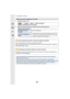Page 295295
10. Using the Wi-Fi function
1Select the menu. (P51)
2Select the favorite history you want to edit, and then press  1.
Editing the history registered to favorites
>  [Setup]  > [Wi-Fi]  > [Wi-Fi Function]  >
[Select a destination from Favorite]
[Remove from Favorite] —
[Change the Order in 
Favorite]Select the destination.
[Change the Registered 
Name]• For information on how to enter characters, refer to 
P59.
• A maximum of 30 characters can be entered. A two-byte  character is treated as two...
