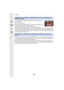 Page 329329
12. Others
• This is characteristic of MOS sensors which serve as the camera’s 
pickup sensors.
This is not a malfunction.
• When using the electronic shutter  (P204), lowering the shutter speed 
may reduce the effect of the horizontal stripes.
• If noticeable flicker or striping is seen under lighting such  as a 
fluorescent or LED lighting fixture when recording motion pictures, you can reduce the flicker or 
striping by setting up [Flkr Decrease]  (P215) and fixing the shutter speed. It is...