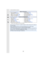Page 5757
2. Getting Started/Basic Operations
¢Function button settings at the time of purchase.
[Motion Picture] menu
– [4K Live Cropping]  (P171)
– [Snap Movie]  (P165): [Fn11]
¢
– [Motion Pic. Rec Format]  (P159)
– [Motion Pic. Rec Quality]  (P159)
– [Variable Frame Rate]  (P173)– [Picture Mode] 
(P164)
– [Synchro Scan]  (P178)
– [Time Code Display]  (P213)
– [Mic. Directivity Adjust] (P313)
– [Color Bars]  (P218)
[Custom] menu/[Setup] menu
– [Silent Mode]  (P220)
– [Peaking]  (P223)
– [Histogram]  (P224):...