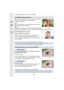 Page 9393
4. Focus, Brightness (Exposure) and Color tone Settings
When the camera detects a face, the AF area and the mark 
indicating the eye to be in focus are displayed.
AThe eye to be in focus
Yellow:
When the shutter button is pressed halfway, the frame turns 
green when the camera is focused.
White:
Displayed when more than one face is detected. Other faces 
that are the same distance away as faces within the yellow AF a reas are also focused.
∫ Changing the eye to be in focus
Touch the eye to be in...