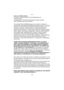 Page 107Others
107
Carry-In or Mail-In Service
For Carry-In or Mail-In Service in the United States call 
1-800-272-7033.
For assistance in Puerto Rico call Panasonic Sales Company 
(787)-750-4300 or fax (787)-768-2910.
This warranty ONLY COVERS failures due to defects in materials or 
workmanship, and DOES NOT COVER normal wear and tear or cosmetic 
damage. The warranty ALSO DOES NOT COVER damages which 
occurred in shipment, or failures which are caused by products not 
supplied by the warrantor, or failures...