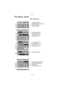 Page 93Others
93
Others
The Menu Items
REC mode menu
1 W.BALANCE (P58)
2 AE MODE (P29, P45, P46)
3 PICT.SIZE (P43)
4 QUALITY (P44)
5 SPOT MODE (P52)
6 SENSITIVITY (P61)
7 AUDIO REC. (P42)
8 CONT.AF (P40)
9 AF TRIGGER (P39)
10 D.ZOOM (P35)
11 COL.EFFECT (P56)
12 PICT.ADJ. (P57)
13 STABILIZER (P38)
14 MONITOR/FINDER (P81)
15 AUTO REVIEW (P82)
16 BEEP (P83)
17 POWER SAVE (P84)
1600PICT.SIZEQUALITY
REC1
/
4
W.BALANCE 
SETUP
AE MODEPAUTOAE
SENSITIVITYAUTO
REC2
/
4SETUP
AUDIO REC.OFF
SPOT MODEOFFON
REC3
/
4SETUP...