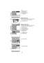 Page 94Others
94
18 NO.RESET (P85)
19 RESET (P86)
20 CLOCK SET (P28)
21 LANGUAGE
Simple mode menu For items without number, refer to those with 
the same name in REC mode menu.
22 PICT.MODE (P31)
Playback mode menu For items without number, refer to those with 
the same name in REC mode menu.
23 PROTECT (P74)
24 DPOF PRINT (P71)
25 SLIDE SHOW (P75)
26 AUDIO DUB. (P77)
27 RESIZE (P78)
28 TRIMMING (P79)
29 FORMAT (P80)
30 VOLUME (P65)
31 VIDEO OUT (P87)
PICT.SIZEQUALITY
W.BALANC
SETUP
AE MODEAE18
19
20
21
CLOCK...