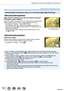 Page 132132
Adjusting the focus and brightness (exposure)
Taking pictures with Auto Focus
Automatically locking the focus on a moving subject  (Tracking)
With cursor button operations
Align the AF Tracking frame with the subject and press 
the shutter button halfway
When the subject is recognized, the AF Tracking frame changes from 
white to yellow, and the subject is automatically kept in focus.
 • T

o release AF Tracking → Press [MENU/SET].
 • In the Intelligent 

Auto Plus Mode or the Intelligent Auto Mode,...