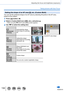 Page 134134
Adjusting the focus and brightness (exposure)
Taking pictures with Auto Focus
Setting the shape of an AF area , etc. (Custom Multi)
You can set the preferred shape of an AF area by selecting 49 points in the AF area, 
based on the subject.
1Press [  ] button (  )
2Select a Custom Multi icon ([  ], etc.), and press  • When you press , the AF area setting screen appears.
3Use   to select the setting item
([Horizontal 
Pattern])Horizontal line shape
Ideal shape for panning, 
etc.
([Vertical...