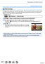Page 247247
Playing Back and Editing Pictures
Using the [Playback] menu
[Video Divide]
A single motion picture can be split into 2 parts. This is convenient when you want to keep 
just the necessary scenes, or if you wish to delete unnecessary scenes t\
o increase free 
space on your card, such as when traveling.
1Set the menu
 →  [Playback] → [Video Divide]
2Use   to select a motion picture to split and press [MENU/SET]
3Press  at where you want to split a motion picture to pause it • If you press   while...