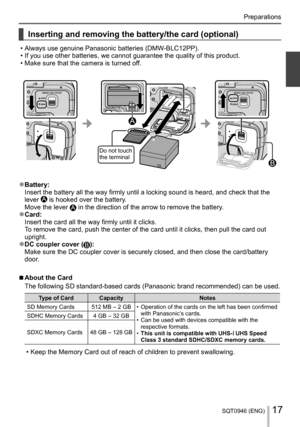 Page 17SQT0946 (ENG)17
Preparations
    
