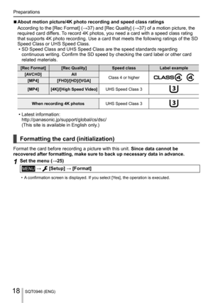 Page 18Preparations
SQT0946 (ENG)18
  ■ 
 
