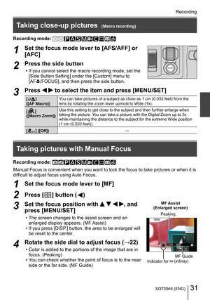 Page 31SQT0946 (ENG)31
Recording
  Recording mode: 
  
