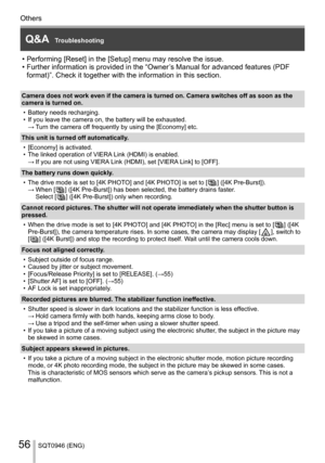 Page 56Others
SQT0946 (ENG)56
  Q&A  Troubleshooting
  • 